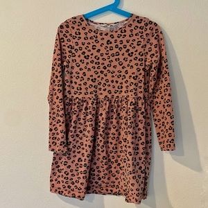 Blush Leopard Print Long-sleeved H&M Dress